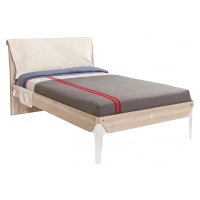 Studentská postel 120x200cm s polštářem veronica - dub světlý/bílá