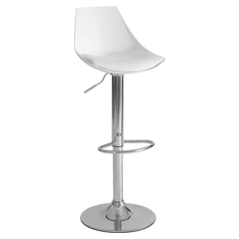 Bílé barové židle s nastavitelnou výškou z imitace kůže v sadě 2 ks (výška sedáku 56,5 cm) – Cas Casa Selección