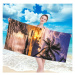 Plážová osuška s motivem zapadajícího slunce 100 x 180 cm