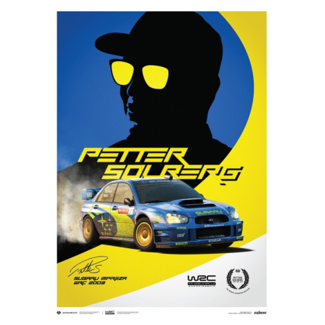 Umělecký tisk Subaru Impreza WRC 2003 - Petter Solberg, 50x70 cm Automobilist