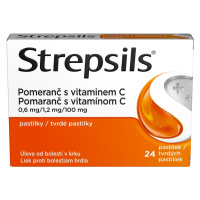 STREPSILS Pomeranč s vitamínem C 24 pastilek