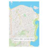 Mapa Rio de Janeiro color, 26.7 × 40 cm