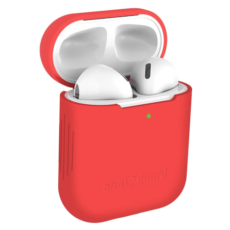 AlzaGuard Skinny Silicone Case pro AirPods 1. a 2. generace červené