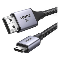 HDMI mini kabel - HDMI Ugreen HD163 8K 2m - šedý