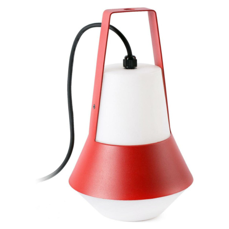 FARO CAT červená přenosná stolní lampa
