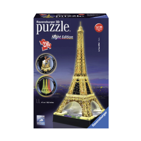 Puzzle 3D Eiffelova věž noční edice 216 dílků RAVENSBURGER