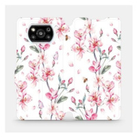 Flipové pouzdro na mobil Xiaomi Poco X3 Pro - M124S Růžové květy