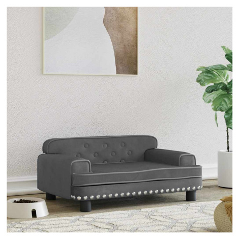 vidaXL Pelíšek pro psy tmavě šedý 70 x 45 x 30 cm samet