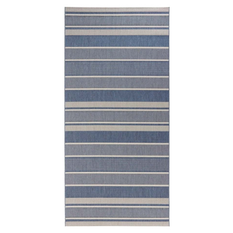Modrý venkovní koberec NORTHRUGS Strap, 80 x 200 cm