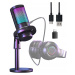 Mikrofon K Pc Kondenzátorový Usb Led Rgb Typ-c Pop-filter Set