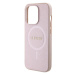 Guess hard silikonové pouzdro iPhone 15 PRO 6.1" pink Saffiano MagSafe