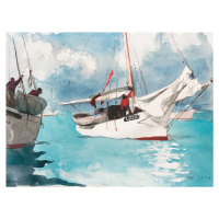 Obrazová reprodukce Fishing Boats in Key West (Sailing on the Bright Blue Sea) - Winslow Homer, 
