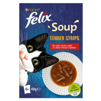 Felix Soup Tender Strips Lahodný výběr 6 x 48 g