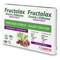 Fructolax Ovoce&vláknina žvýkací Kostky 12ks