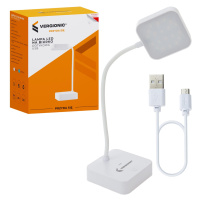 LED USB noční lampa, bílá, 35 cm