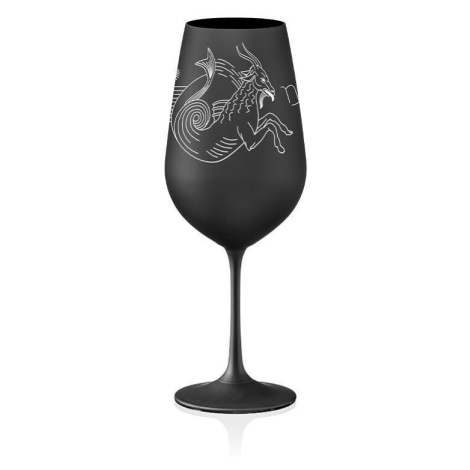 Crystalex sklenička na víno Kozoroh Černá 550 ml 1KS Crystalex-Bohemia Crystal