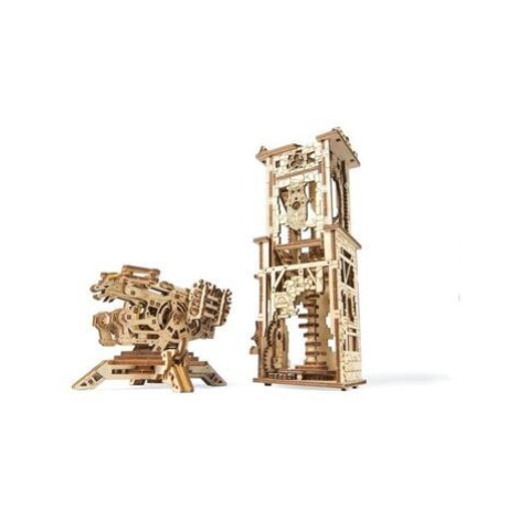 Ugears 3D dřevěné mechanické puzzle Věž Archballista