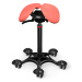 Sedlová židle SALLI Swing Barva čalounění: Kůže - korálová #05145, Konstrukce: černá + masážní S