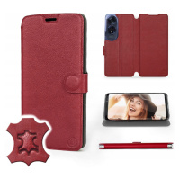 Pouzdro Mobiwear pro Oppo A60 Dark Red Leather