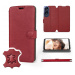 Pouzdro Mobiwear pro Oppo A60 Dark Red Leather