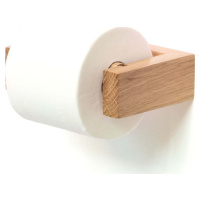 Nástěnný držák na toaletní papír z dubového dřeva Wireworks Mezza