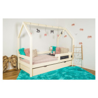 Vyspimese.CZ Dětská postel Ariel se zábranou-jeden šuplík Rozměr: 80x160 cm, Barva: lak