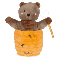 Plyšový medvěd loutkové divadlo Ted Bear Kachoo Kaloo překvapení v úlu 25 cm pro nejmenší od 0 m