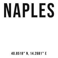 Ilustrace Naples simple coordinates, Finlay & Noa, 30 × 40 cm