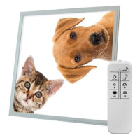 Ortus Stmívatelný LED panel s motivem kočka a pes, 60 × 60 cm CCT