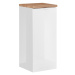 Comad Koupelnová skříňka s košem na prádlo Capri 811 1D bílý lesk/dub kraft zlatý