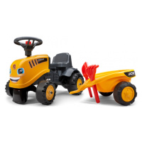 Alltoys Falk traktor JCB žluté s volantem a valníkem