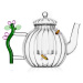 Ichendorf Milano designové konvice Teapot Optic Pink Flower and Bee