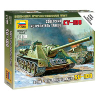 Wargames (WWII) military 6211 - Self-propelled Gun SU-100 (1: 100)