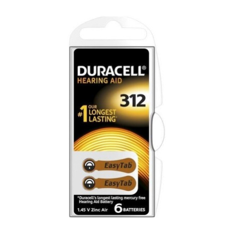 Duracell DA312 PR41 baterie do naslouchadel 6ks