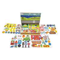 Tooky Toy Montessori vzdělávací puzzle Magnetická krabička Tooky