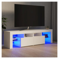 vidaXL TV skříňka s LED osvětlením bílá 140 x 36,5 x 40 cm