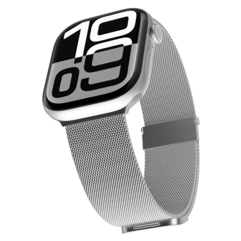 Epico Milanese+ řemínek pro Apple Watch SE/Series 1-9 (38/40/41mm)/10-11 (42mm) - stříbrná