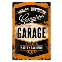 Plechová cedule Harley Davidson - Garage (40x60), (40 x 60 cm)