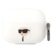 Karl Lagerfeld 3D Logo NFT Karl Head Silikonové Pouzdro pro Airpods Pro White