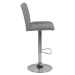 Dkton Designová barová židle Nerine šedá a chromová