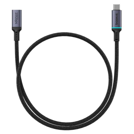 Odolný prodlužovací kabel nylonem opletený USB-C / USB-C 4K 60Hz 100W 5A 10Gb/s Baseus 0,5m Čern