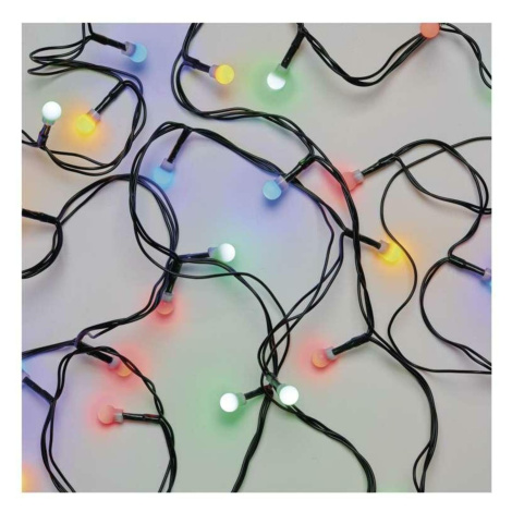 EMOS LED vánoční cherry řetěz – kuličky, 30 m, venkovní i vnitřní, multicolor, časovač D5AM04