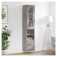 vidaXL Skříň highboard šedá sonoma 34,5 x 34 x 180 cm kompozitní dřevo