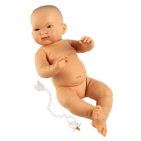 Llorens 45006 NEW BORN HOLČIČKA - realistická panenka miminko žluté rasy s celovinylovým tělem -