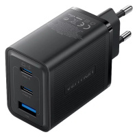 Nabíječka Vention, Wall charger, FERB0-EU,  2xUSB-C, USB- A, 65W/65W/30W, GaN (black)