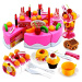 HračkyZaDobréKačky Narozeninový dort na krájení růžový s konvicí