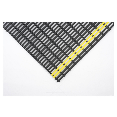 EHA Protiskluzová rohož, recyklované PVC, role 10 m, šířka 1200 mm, černá/žlutá