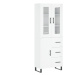 vidaXL Skříň highboard lesklá bílá 69,5 x 34 x 180 cm kompozitní dřevo