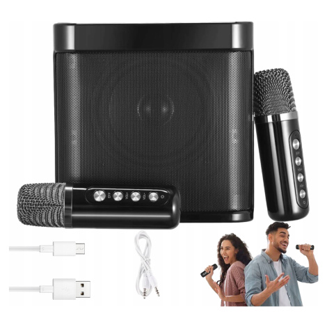 Bluetooth Reproduktor Usb Přenosný Boombox Karaoke Mikrofon Dálkové Ovládání Sada