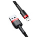 Baseus Cafule extra odolný nylonem opletený kabel USB / Lightning QC3.0 2A 3m black-red